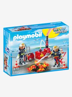 Brinquedos-Figuras e mundos imaginários-5397 Bombeiro e mangueira, da Playmobil
