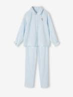 Pijama estampado com bolas cintilantes, para menina azul-céu 