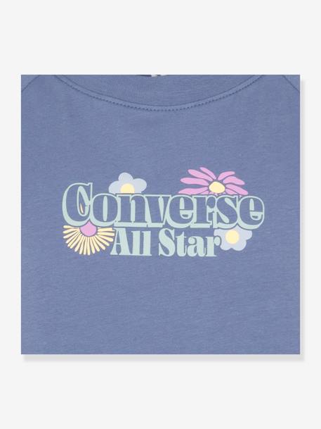 T-shirt com flores, para criança, da CONVERSE cinzento-ardósia 