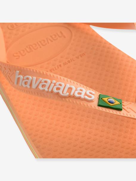 HAVAIANAS® Brasil Logo, para criança amarelo+pêssego 
