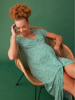 Roupa grávida-Amamentação-Vestido comprido, fluido e com botões, para grávida, da ENVIE DE FRAISE