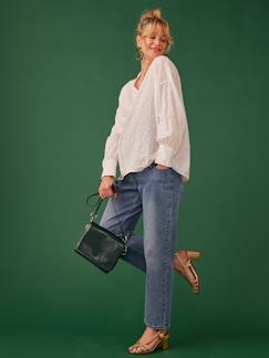 Roupa grávida-Jeans direitos com faixa, para grávida, Seamless da ENVIE DE FRAISE