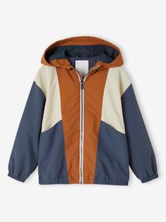 Menino 2-14 anos-Casacos, blusões-Parkas, Sobretudos-Corta-vento colorblock com capuz, para menino