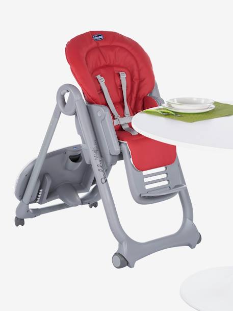 Cadeira alta evolutiva Polly Magic Relax, da CHICCO Bege medio liso+Cinzento medio liso+Vermelho medio liso 
