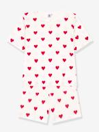 Pijama corações, em algodão, para mulher, da Petit Bateau branco 