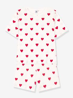 Toda a Seleção-Roupa grávida-Pijamas, homewear-Pijama corações, em algodão, para mulher, da Petit Bateau