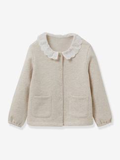 Menina 2-14 anos-Camisolas, casacos de malha, sweats-Casacos malha-Casaco da CYRILLUS, em moletão, algodão bio, para menina