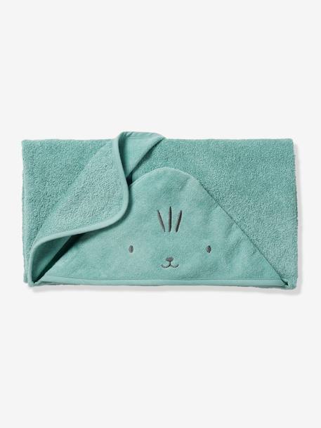 Capa de banho essentiels, com algodão reciclado, para bebé bege-areia+pêssego+verde 