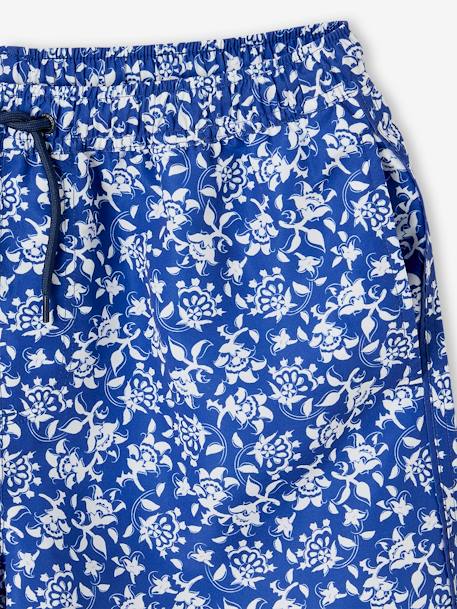 Boxers de banho floridos, para homem - coleção cápsula banho azul estampado 