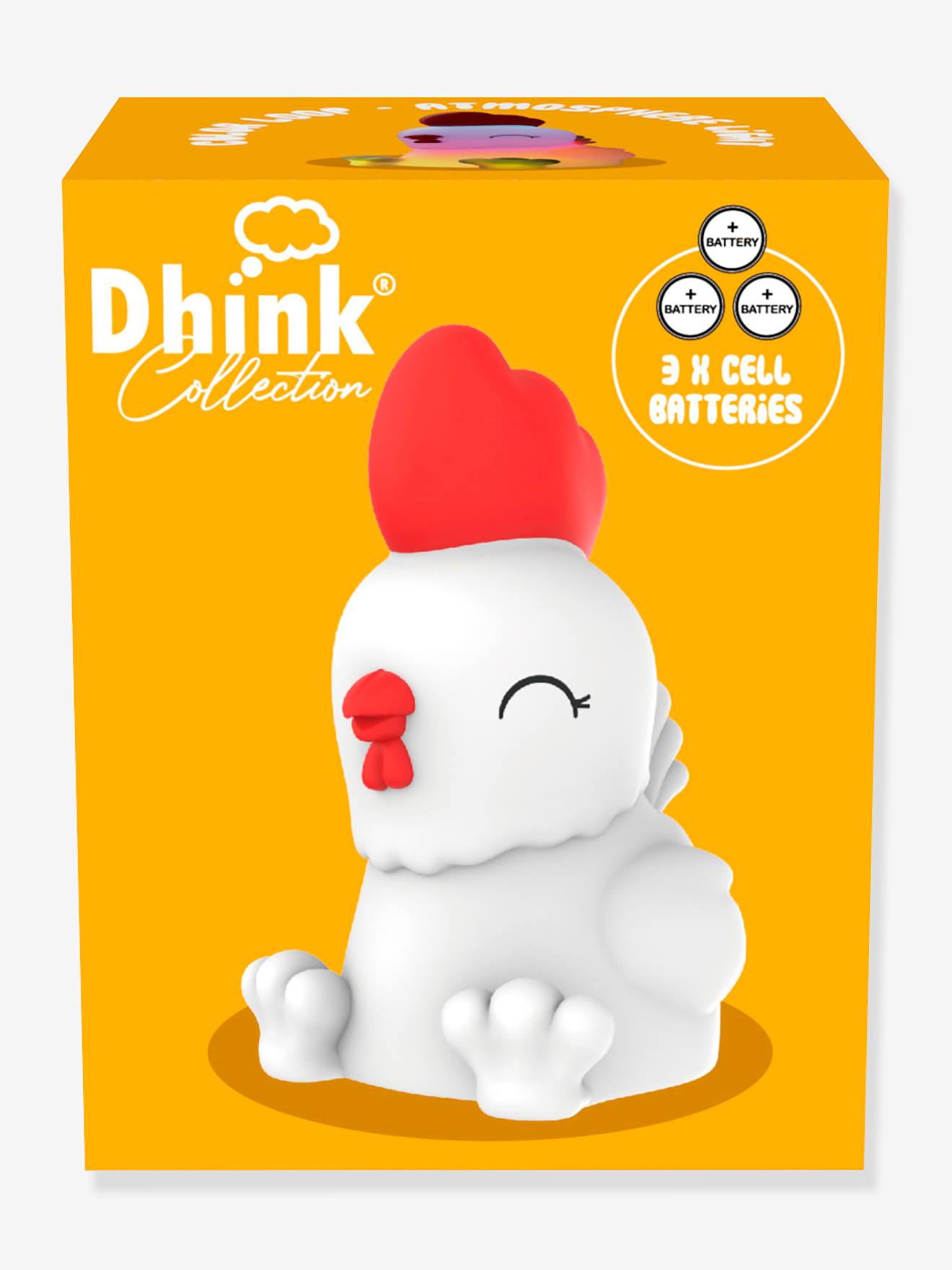 Luz de Presença mini, Galo - DHINK KONTIKI branco estampado