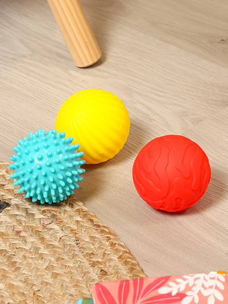 3 bolas sensoriais Montessori, da LUDI multicolor 
