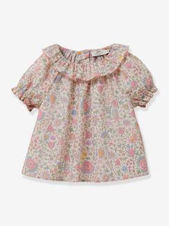 Menina 2-14 anos-Blusa da CYRILLUS, em tecido Liberty Alicia Chintz, para menina