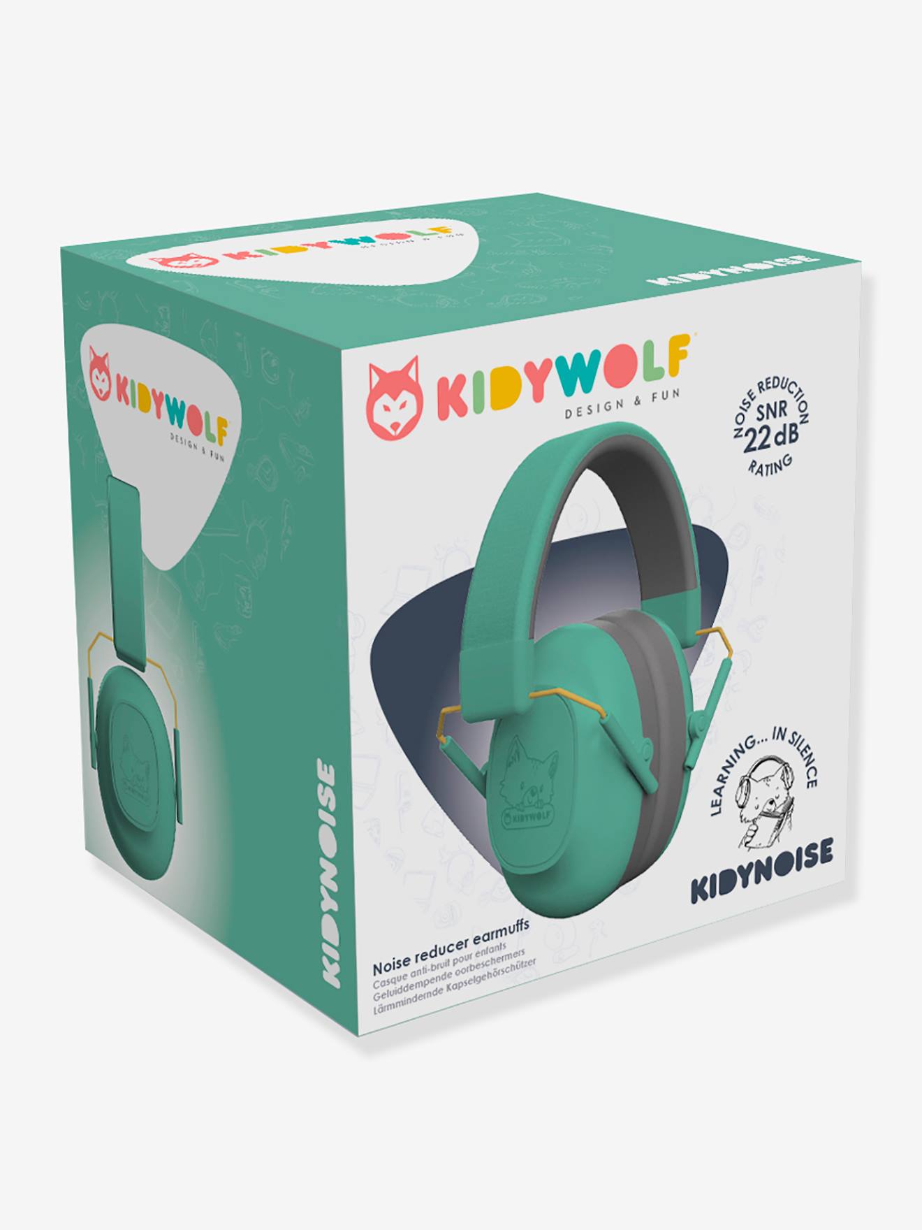 Auscultadores antirruídos Kidynoise - KIDYWOLF verde