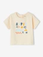 T-shirt 'Super fun' de mangas curtas, para bebé cru 