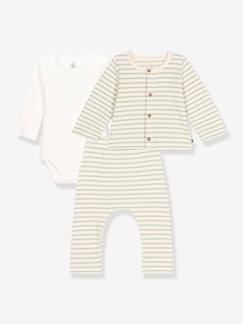 Bebé 0-36 meses-Conjuntos-Conjunto de 3 peças, para bebé, da Petit Bateau