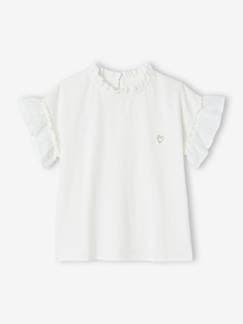 Menina 2-14 anos-T-shirts-Blusa bimatéria, para menina