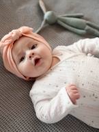Chapéu liso tipo lenço com laço, para bebé menina rosa+rosado 