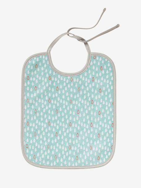 Lote de 7 babetes para bebé VERTBAUDET Estrelas/gotas água+Motivos de frutas+Multicolor+Vermelho escuro liso com motiv 