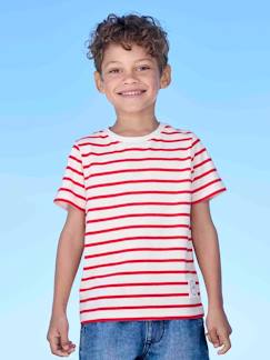 T-shirt de mangas curtas, estilo marinheiro, para menino