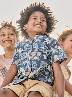 Menino 2-14 anos-Camisa com estampado surf, para menino