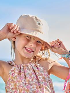 Menina 2-14 anos-Acessórios-Chapéu tipo bob florido, reversível, para menina