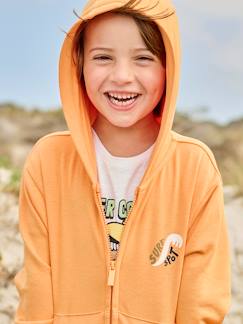 Menino 2-14 anos-Camisolas, casacos de malha, sweats-Casaco com fecho e capuz, motivo surf atrás, para menino
