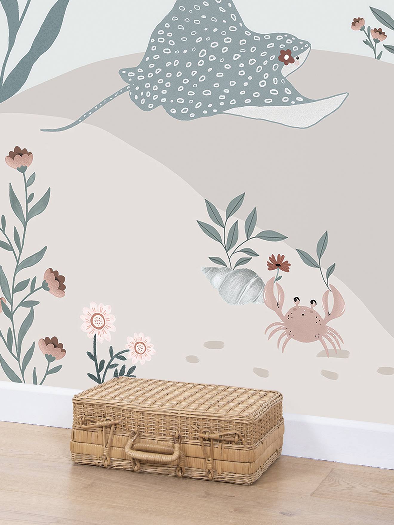 Papel de parede não tecido, DREAMY SEABED - LILIPINSO azul