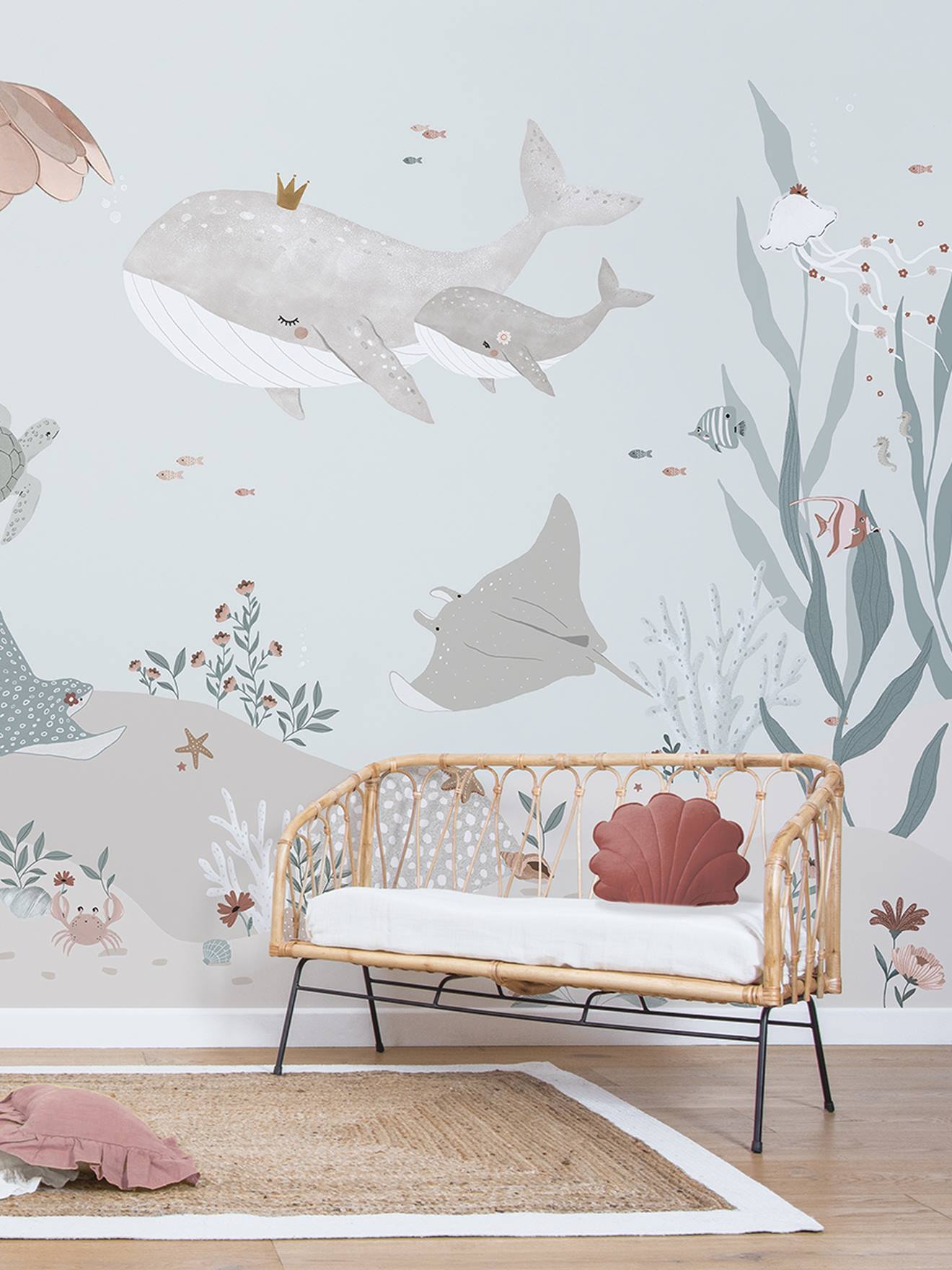 Papel de parede não tecido, DREAMY SEABED - LILIPINSO azul