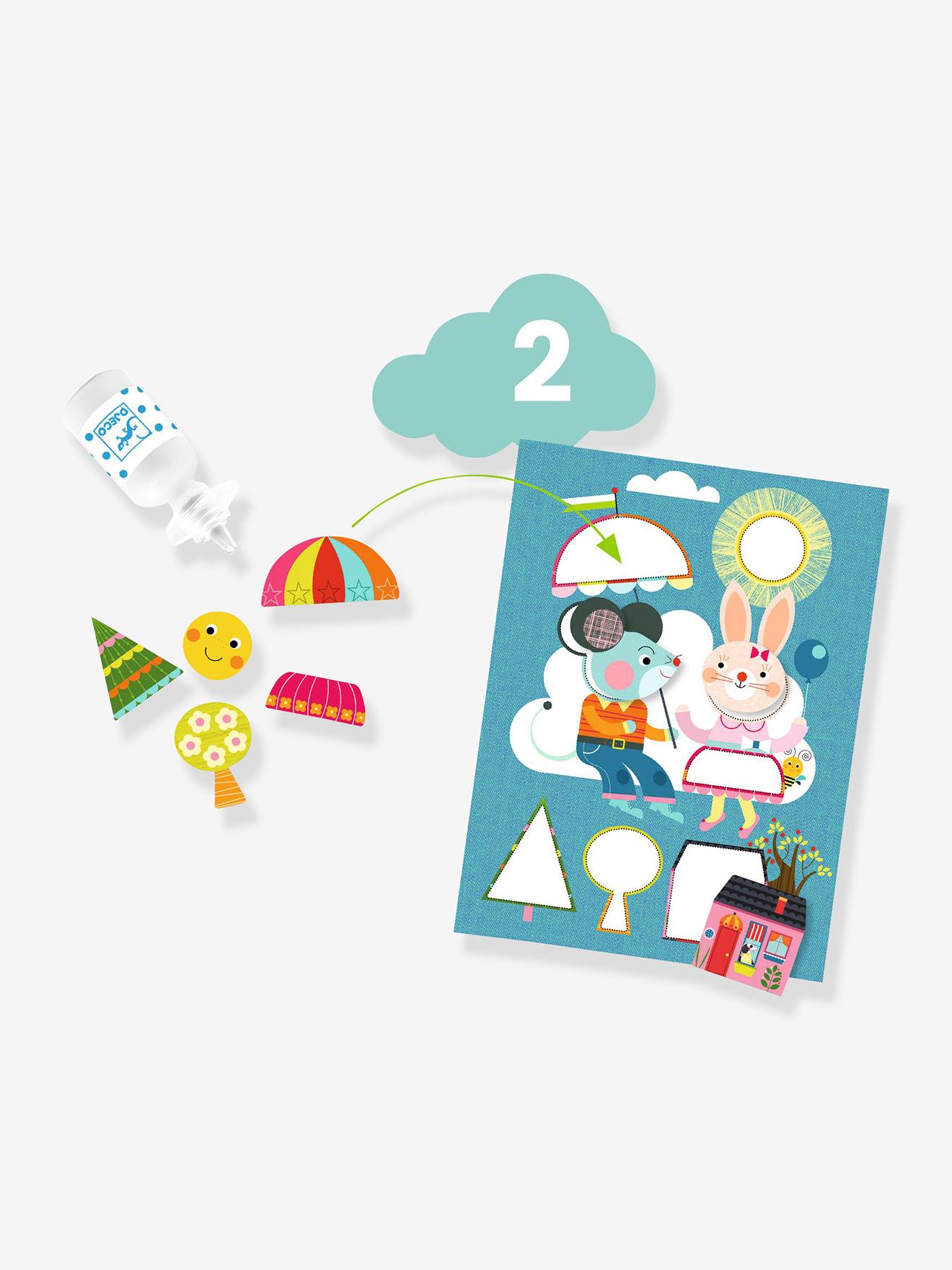 Caixa com 6 atividades, o gato e os seus Amigos - DJECO multicolor