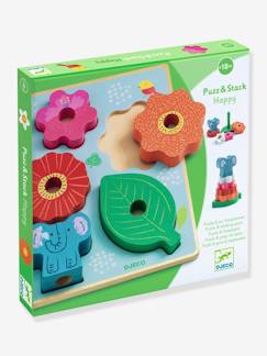 Brinquedos-Puzzle para encaixar e jogo de equilíbrio "Puzz & Stack Happy" - DJECO