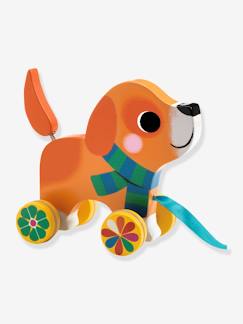 Brinquedos-Lou, o cão em madeira para puxar - DJECO
