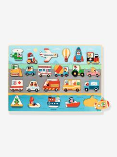 Brinquedos-Jogos educativos- Puzzles-Puzzle Vroom, em madeira - DJECO