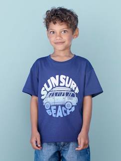 Menino 2-14 anos-T-shirts, polos-T-shirt com motivo alusivo às férias, para menino