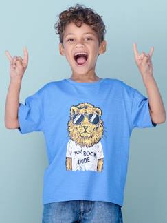 Menino 2-14 anos-T-shirts, polos-T-shirt engraçada, com animal, para menino