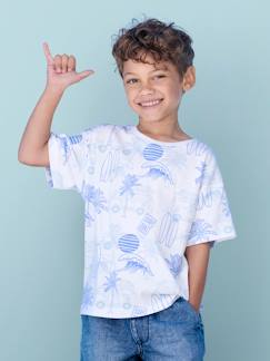 Menino 2-14 anos-T-shirts, polos-T-shirts-T-shirt com motivos de férias gráficos, para menino