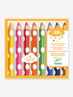 Brinquedos-Atividades artísticas-8 lápis de cor para os mais pequenos - DJECO