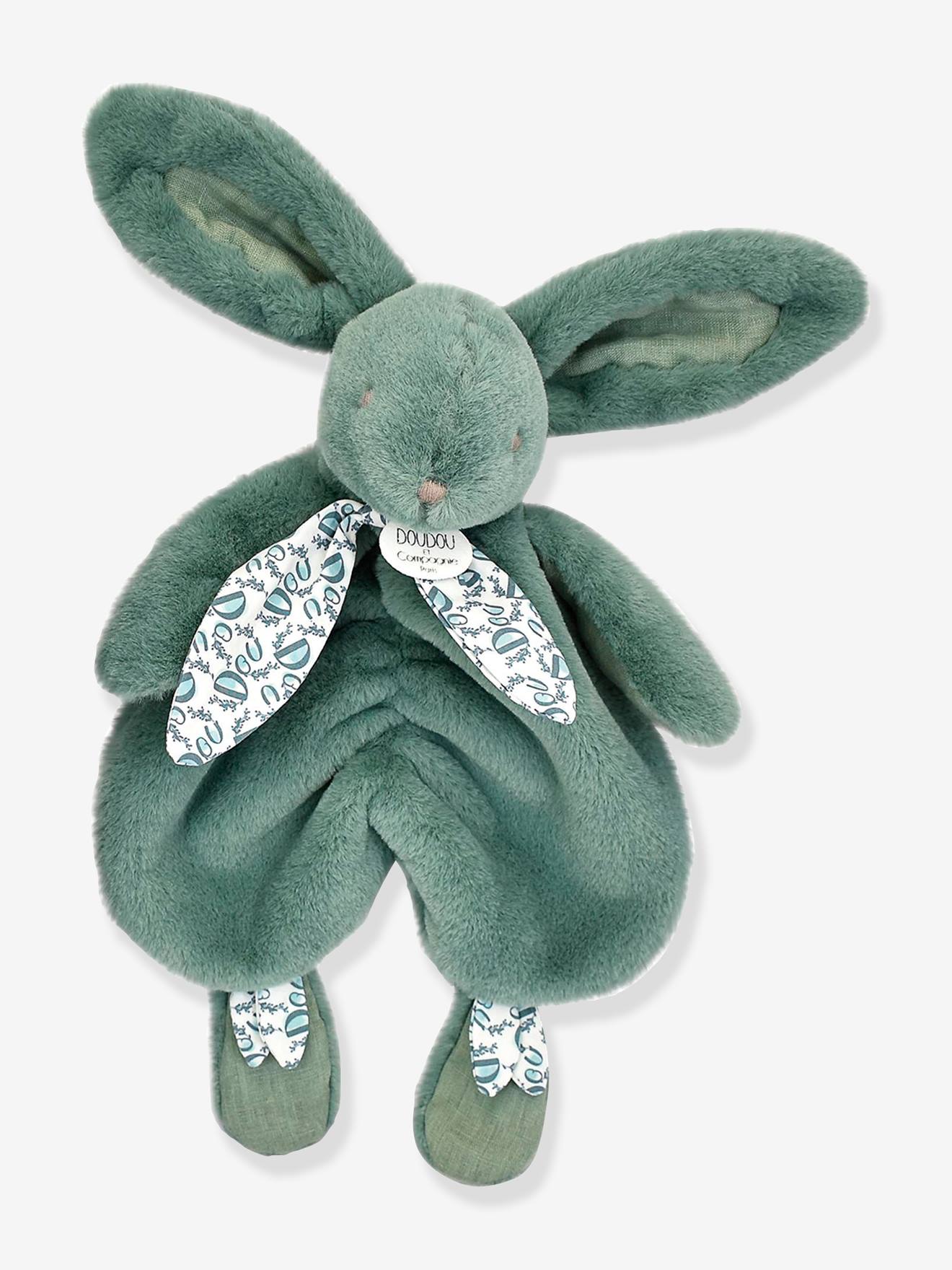 Boneco-doudou coelho - DOUDOU ET COMPAGNIE verde-salva