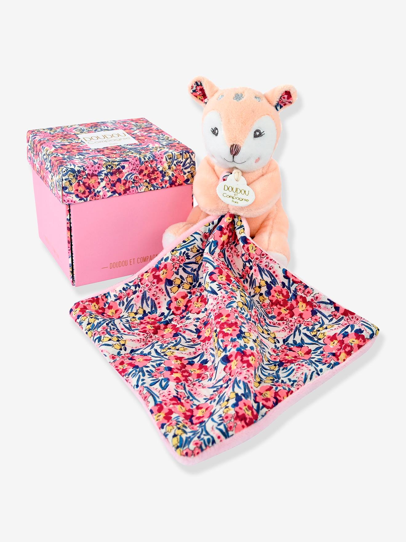 Boneco-doudou 12 cm, boh'aim - DOUDOU ET COMPAGNIE rosa