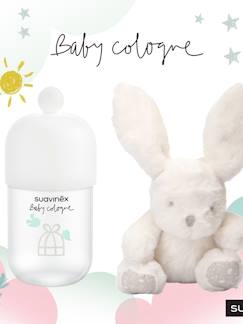 Puericultura-Cuidados e higiene-Conjunto água de colónia Baby cologne Sense + boneco-doudou coelho, da SUAVINEX