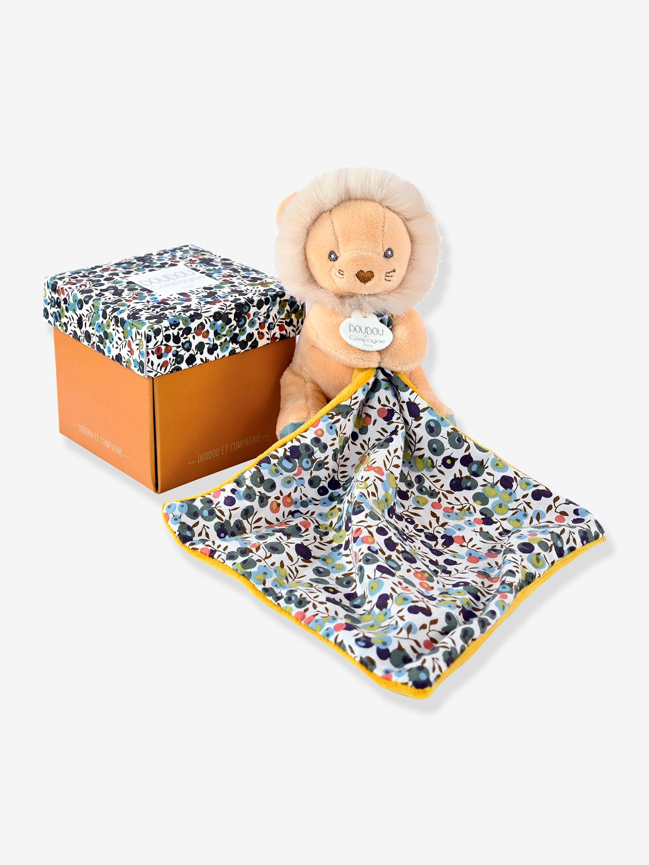 Boneco-doudou 12 cm, boh'aim - DOUDOU ET COMPAGNIE amarelo