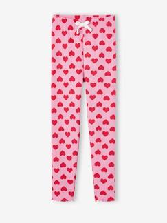 Menina 2-14 anos-Leggings estampadas, em malha canelada, para menina