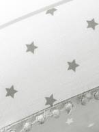 Conjunto capa de edredon + fronha de almofada Chuva de estrelas Branco estampado 