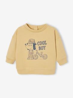 Bebé 0-36 meses-Camisolas, casacos de malha, sweats-Sweat Basics com animal, para bebé