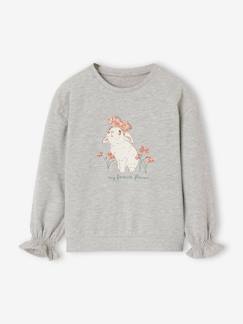 Menina 2-14 anos-Camisolas, casacos de malha, sweats-Sweatshirts -Camisola com animal e detalhes fantasia, para menina