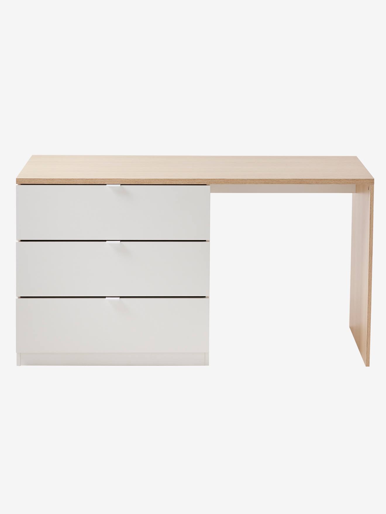 Secretária especial primária com cómoda integrada branco