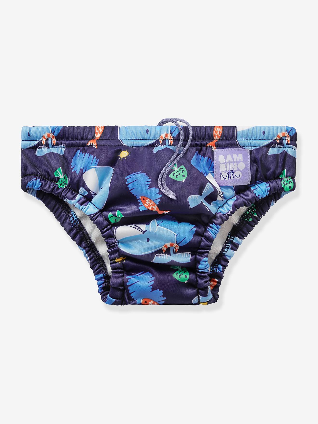 Fralda de banho lavável, 1-2 anos (9-12 kg), BAMBINO MIO azul-noite