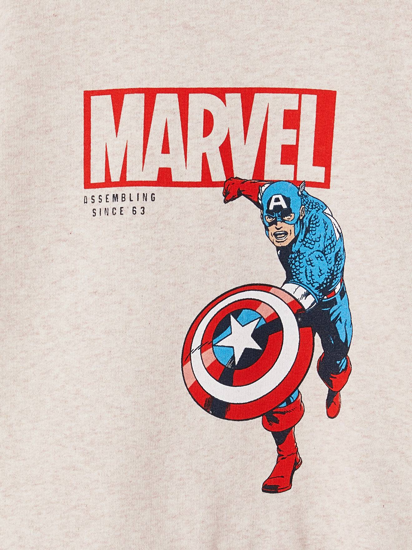 Sweat com capuz, Capitão América da Marvel®, para criança bege mesclado