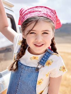 Menina 2-14 anos-Acessórios-Gorros, cachecóis, luvas-Lenço estampado às flores, personalizável, para menina