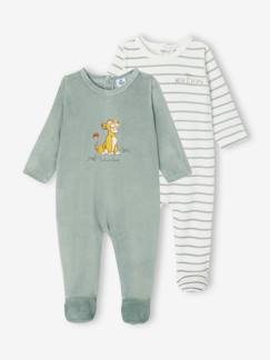 Bebé 0-36 meses-Lote de 2 pijamas Disney®, O Rei Leão, em veludo, para bebé