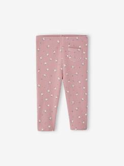 Bebé 0-36 meses-Leggings estampadas, em canelado, para bebé